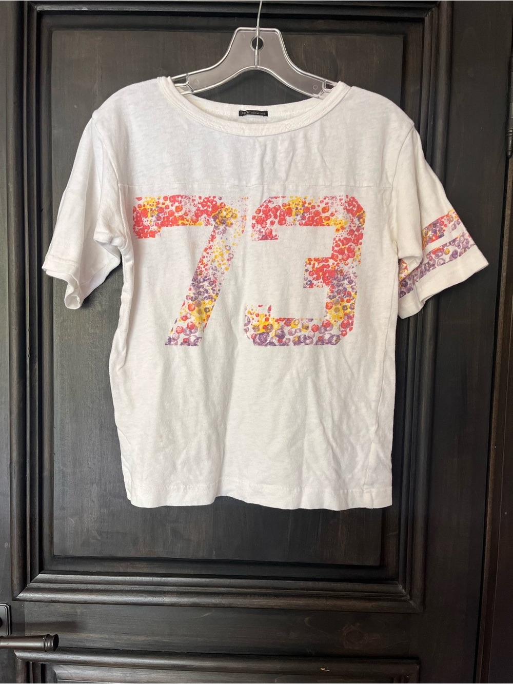 Kids White Floral '73' Graphic Tee